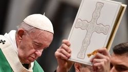 Папа Францішак падчас св. Імшы. Ілюстрацыйнае фота