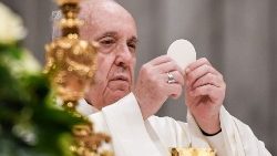 Папа падчас св. Імшы. Ілюстрацыйнае фота
