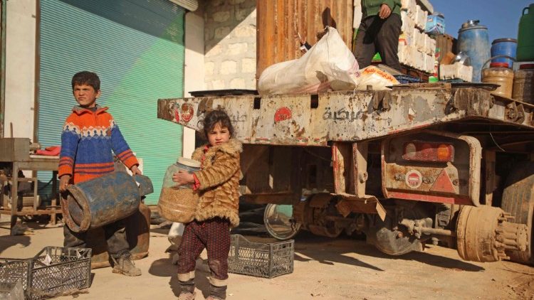 सीरिया इदलिब प्रांत के बच्चे