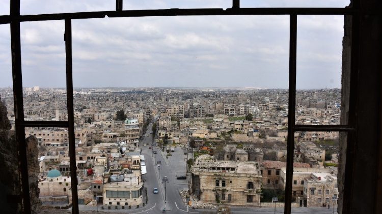 Une vue sur Alep, en mars 2020