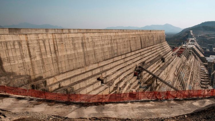 Grand Ethiopian Renaissance Dam near Guba in Ethiopia