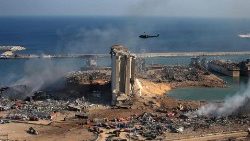 Der Hafen von Beirut nach der Explosion