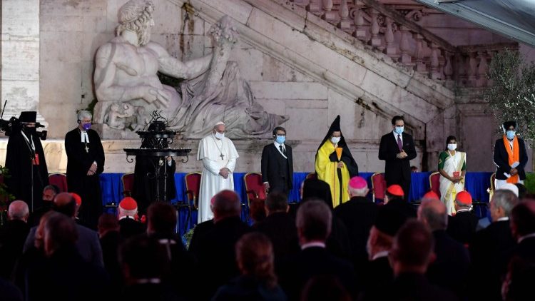 諸宗教指導者らによる平和の集い　 ローマ・カンピドリオ　2020年10月20日