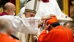 File photo of Pope Francis at a recent consistory creating new cardinals