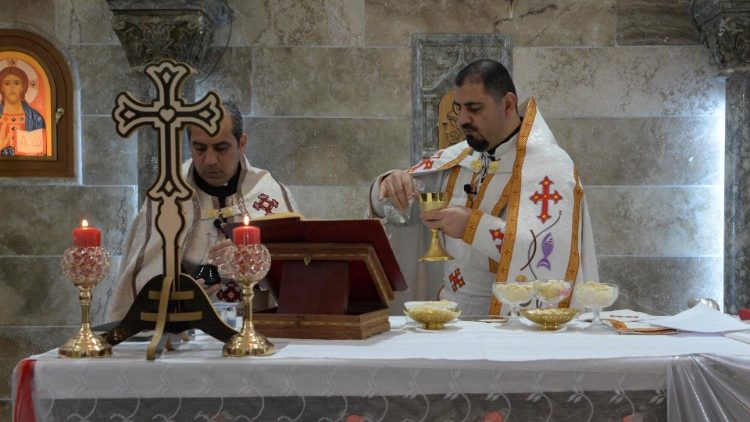 Slávenie svätej omše 24. decembra 2019 v irackom Karakoši