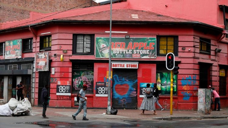 Geschlossener Alkohol-Laden in Johannesburg