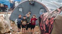 Flüchtlingskinder in Idlib