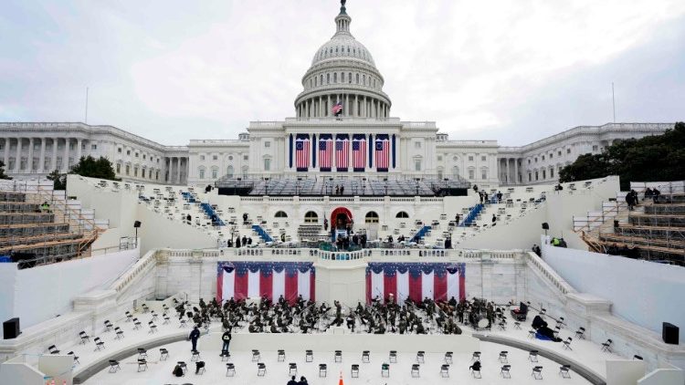 Inauguration rehearsal for the swearing-in ceremony of Joe Biden, the 46th President of the United States