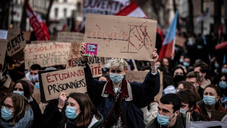Manifestation d'étudiants à Paris