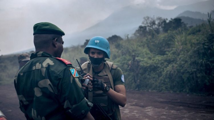 A UN lieutenant of the MONUSCO mission in DRC and a Congolese armed forces general