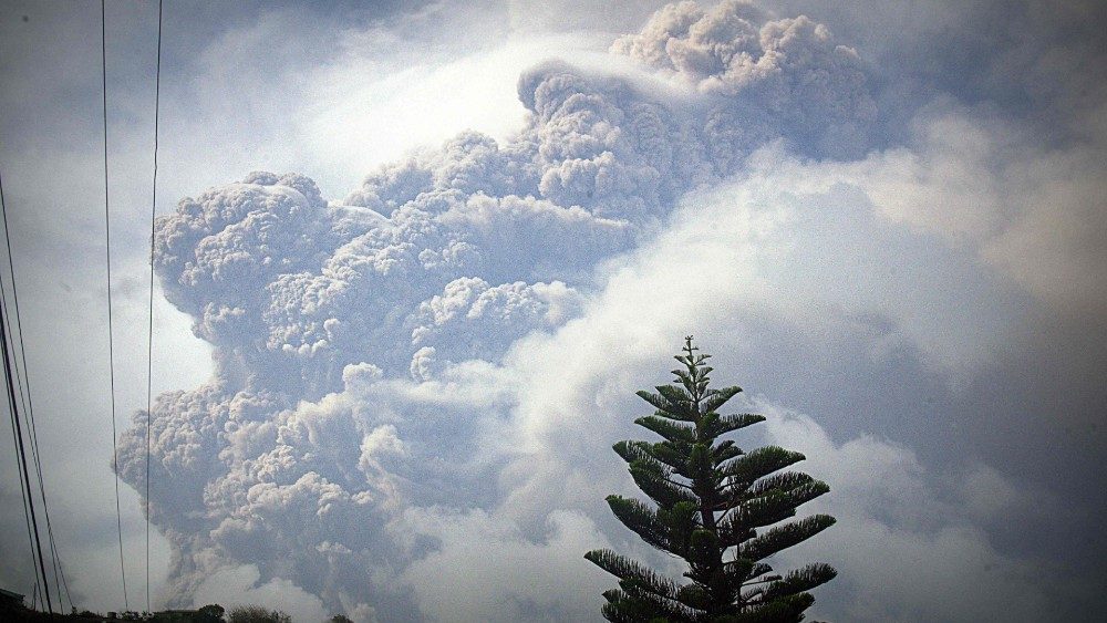 Erupción del volcán La Soufrière