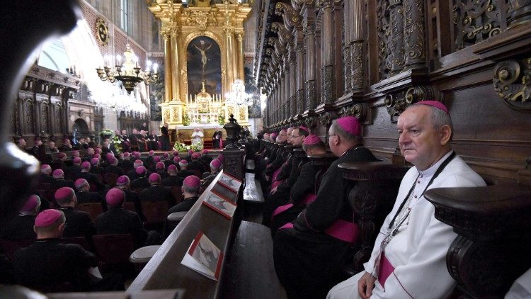 Polscy biskupi podczas spotkania z Franciszkiem w 2016 r.