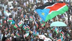 Le Soudan du Sud célébrant son indépendance le 9 juillet 2011. 