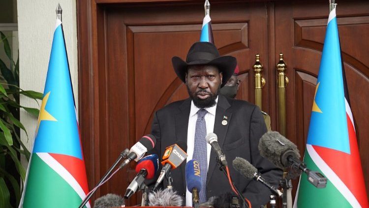 Le président sud soudanais Salva Kiir, le 9 juillet à Juba
