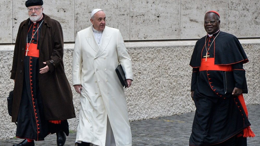 Kardinál Monsengwo ako účastník stretnutia s pápežom Františkom vo Vatikáne