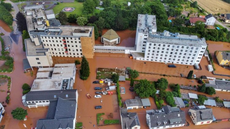 Krankenhaus unter Wasser in Ehrang