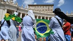 File photo of Brazilian religious in St. Peter's Square for the Sunday Angelus