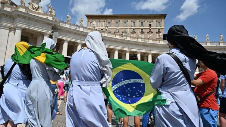 File photo of Brazilian religious in St. Peter's Square for the Sunday Angelus
