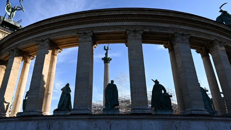 Heroes Square in Budapest, the venue for the International Eucharistic Congress' closing Mass presided over by Pope Francis