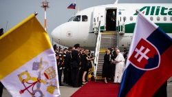 Pope Francis departs from Slovakia to Rome