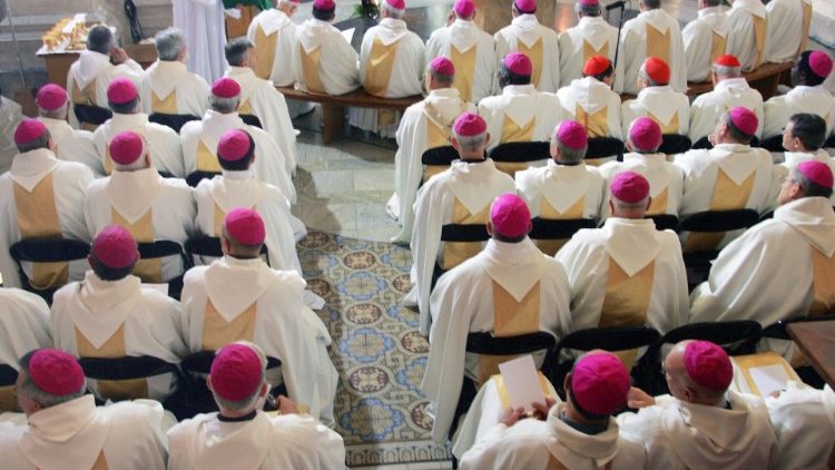 Les évêques pendant une messe à Lourdes (archive).