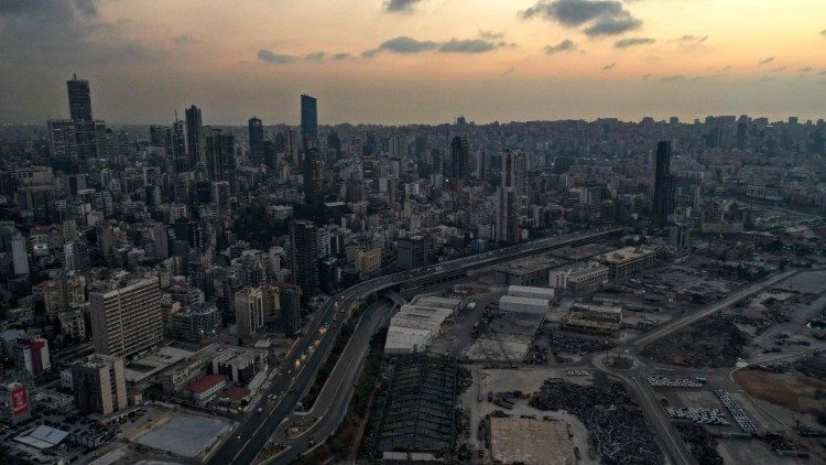 Vue sur Beyrouth et son port dévasté en août 2020 - le 11 octobre 2021