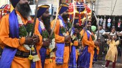 Procession sikhe à Secunderabad, en Inde, le 16 novembre 2021.