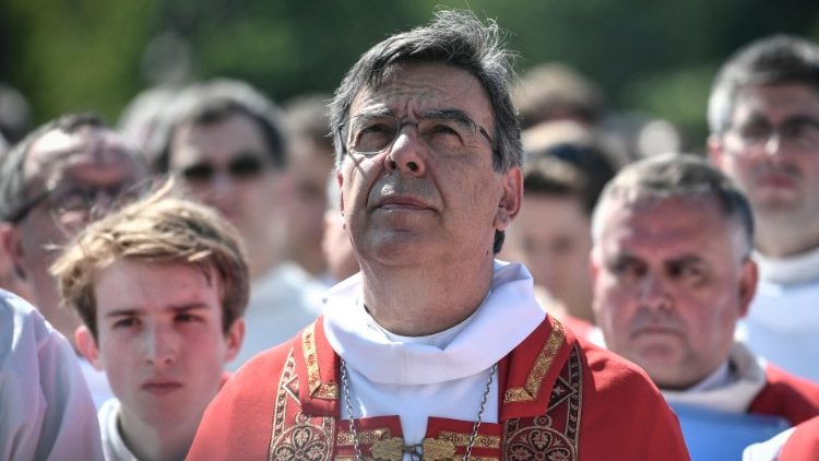 Mgr Michel Aupetit, archevêque émérite de Paris, lors des célébrations de Paques en avril 2019. 