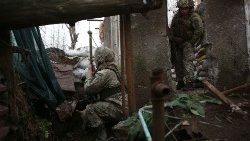 Ukrainische Soldaten an der Front gegen Separatistenmilizen