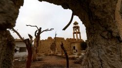 Mosteiro siríaco-católico de Mar Elian, na Síria, destruído por jihadistas do Estado Islâmico
