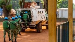 Cameroonian United Nations peacekeepers in the Central African Republic.