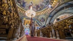 La cathédrale copte orthodoxe de l'archange Michael, au Caire, le 6 janvier 2022. (Khaled Desouki/AFP)