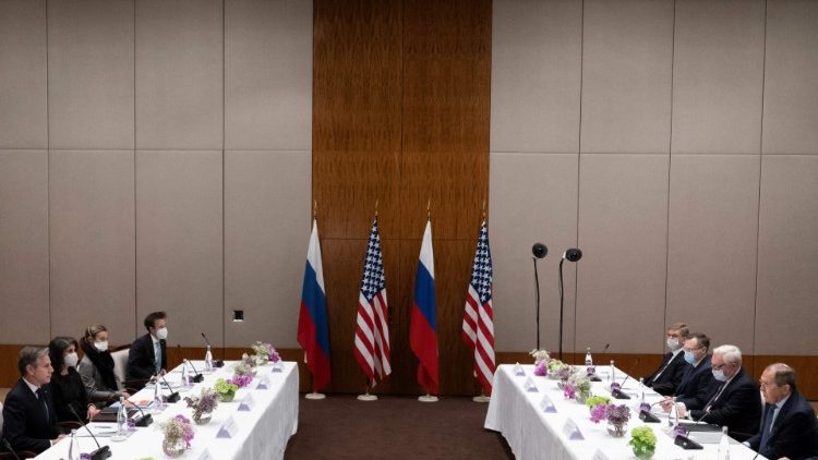 Rencontre entre les ministres des Affaires étrangères des Etats-Unis et de la Russie à Genève le 21 janvier dernier.
