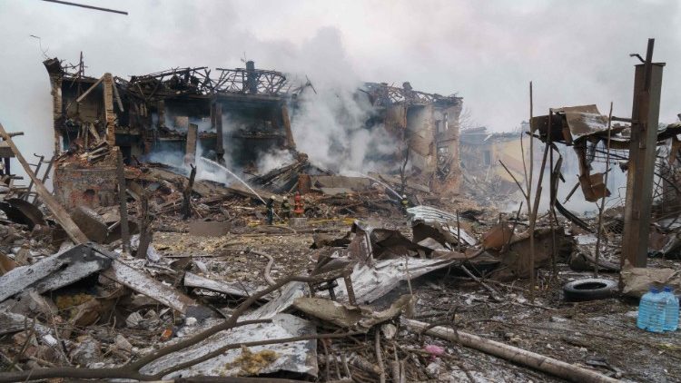 Russian shelling destroyed a shoe factory in Dnipro, Ukraine
