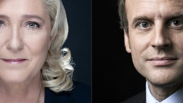 Bà Marine Le Pen và ông Emmanuel Macron