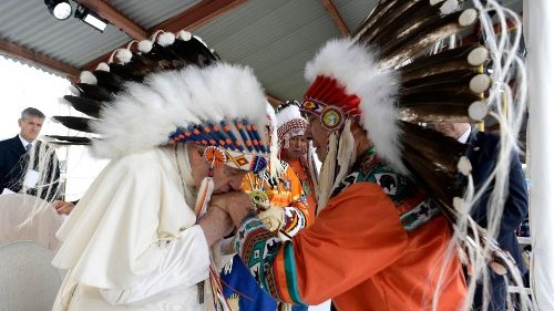 Pavens første tale til urbefolkningene i Canada