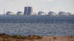 Vue sur la centrale nucléaire de Zaporijia, dans le sud de l'Ukraine, la plus grande d'Europe, site à risque dans la guerre entre l'Ukraine et la Russie