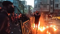 Iranian demonstrators in Tehran