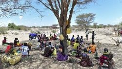 Members of the Turkana community in Kenya near the border with Somalia impacted by drought