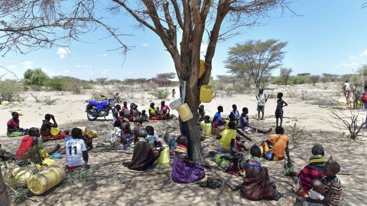Members of the Turkana community in Kenya near the border with Somalia impacted by drought