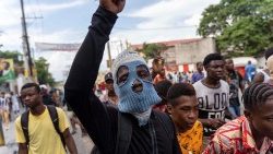Protestors in Haiti