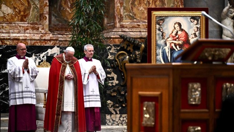 Pope Francis during Mass for the deceased cardinals and bishops