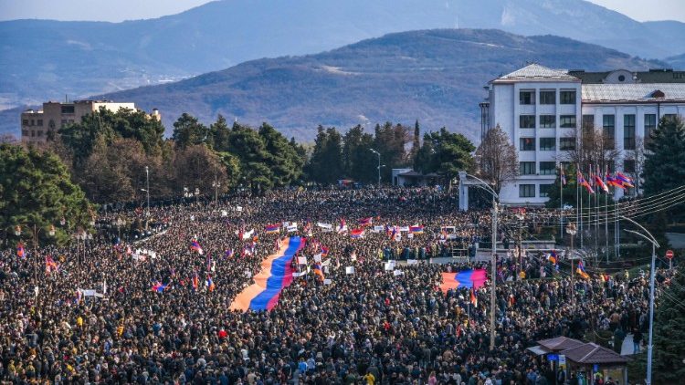 Demo in Stepanakert vor einer Woche