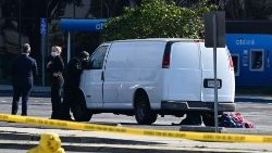 Crime scene after shooter kills ten at California dance club