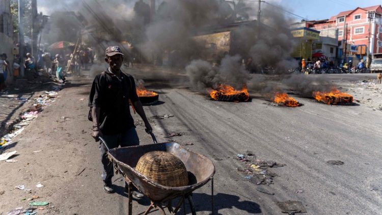 Une rue de la capitale Port-au-Prince en Haïti, lors des manifestations contre les violences des gangs armés, le 27 janvier 2023. 