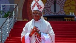 le  cardinal Fridolin Ambongo, archevêque de Kinshasa en Rd Congo