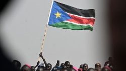 Die Flagge von Südsudan