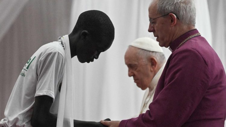 Papież Franciszek i abp Justin Welby w Sudanie Południowym