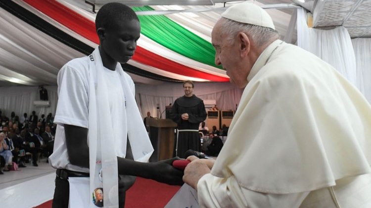 El Papa encuentra a refugiados en Juba, Sudán del Sur