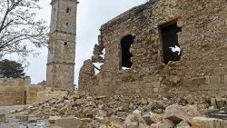 A antiga cidadela de Aleppo foi danificada após um terremoto mortal que abalou a Síria em 6 de fevereiro de 2023. (Foto da AFP)